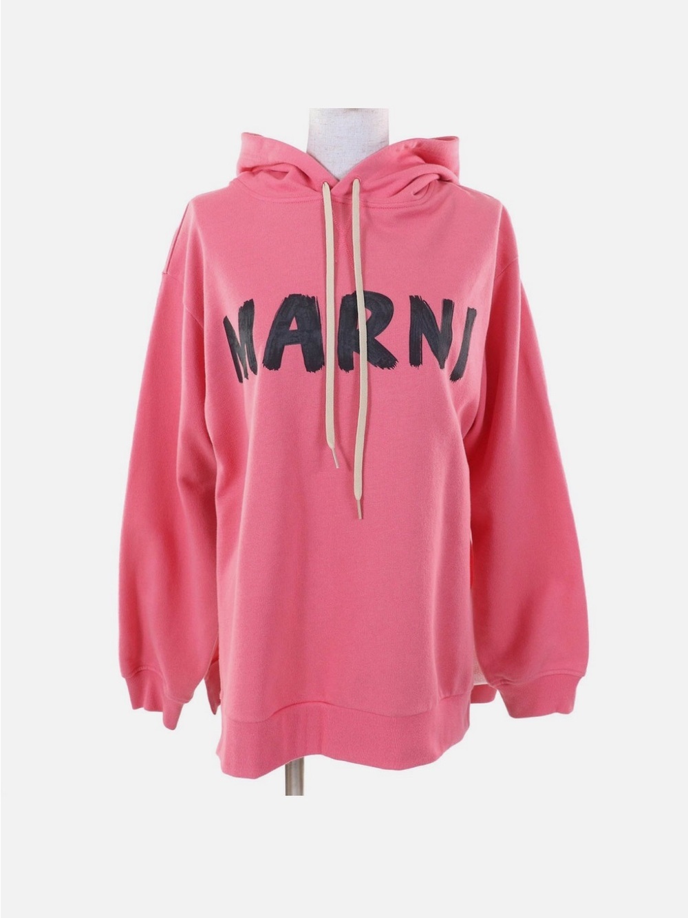 Marni Pink Logo Drawstring Hoodie size 40